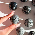 Load image into Gallery viewer, Snowflake Obsidian Sphere
