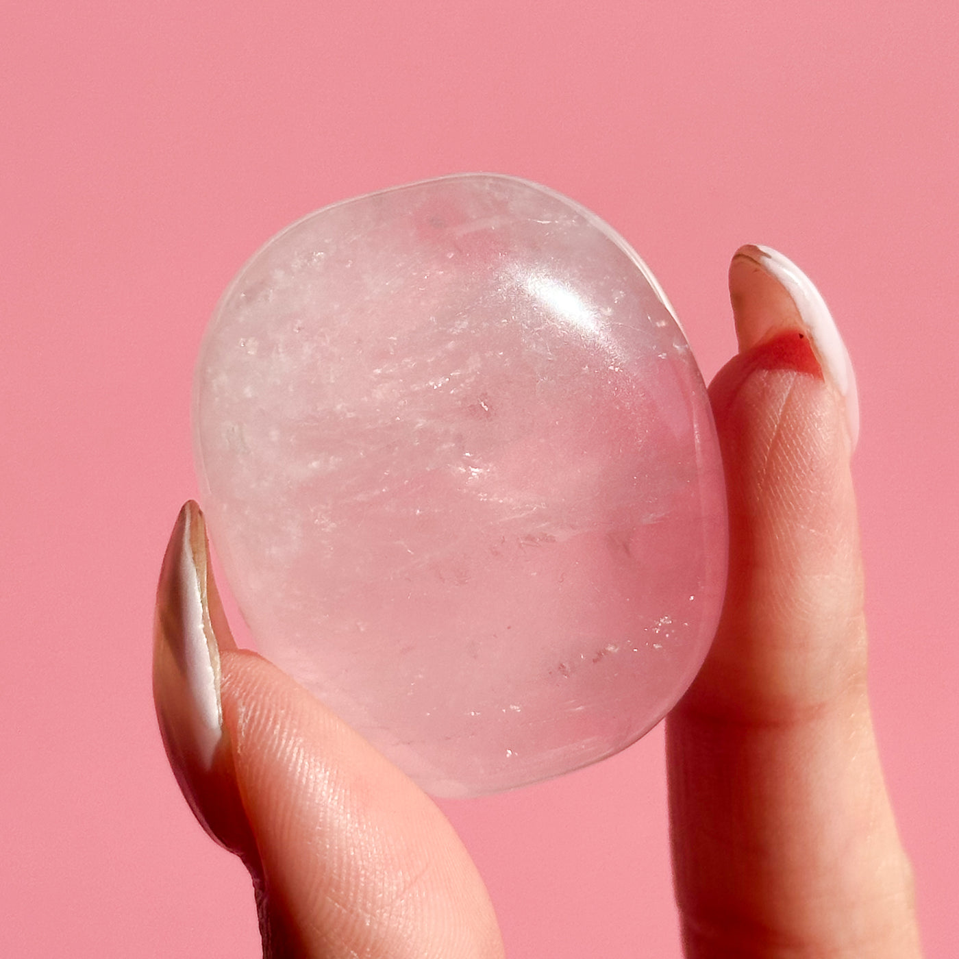 Rose Quartz Flat Stone