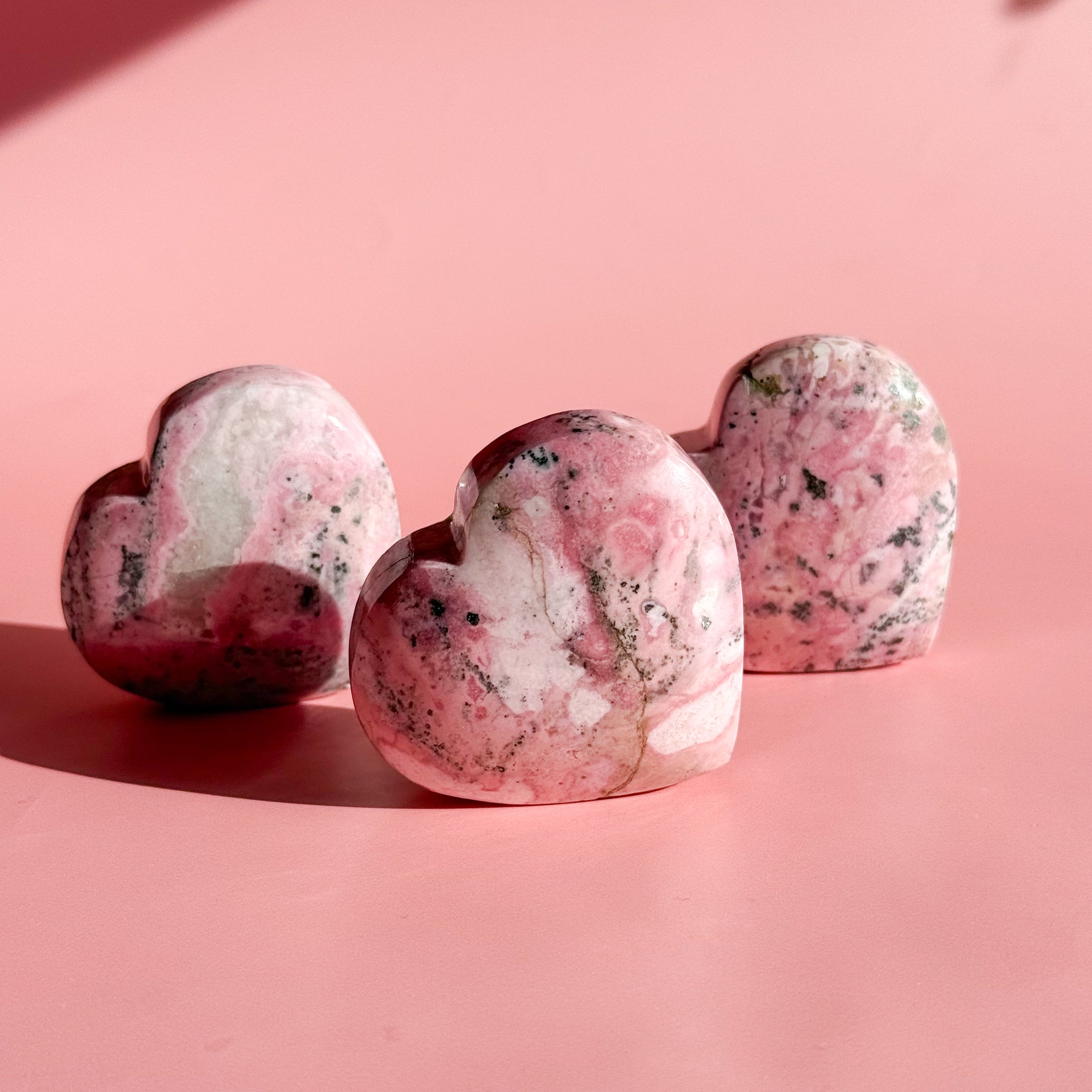 Peruvian Rhodonite Standing Heart