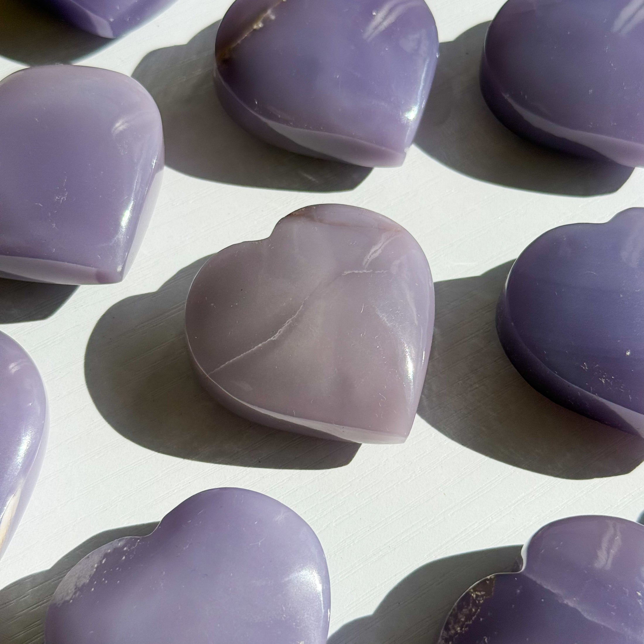 Lavender Fluorite Standing Heart