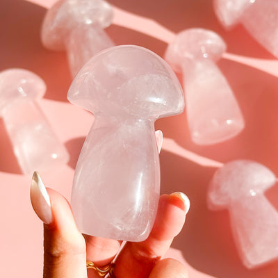 Rose Quartz Mushroom