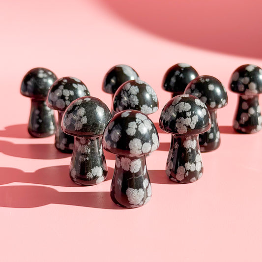 Snowflake Obsidian Mushroom