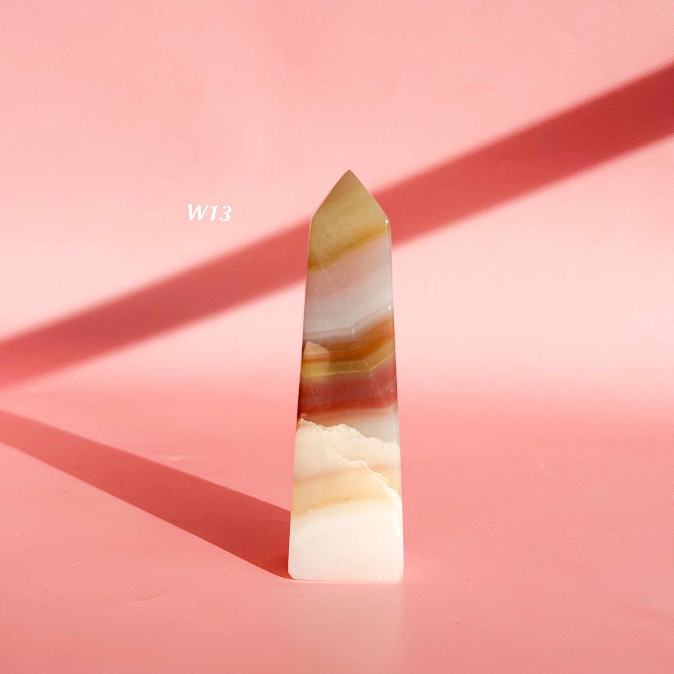 Watermelon Calcite Tower