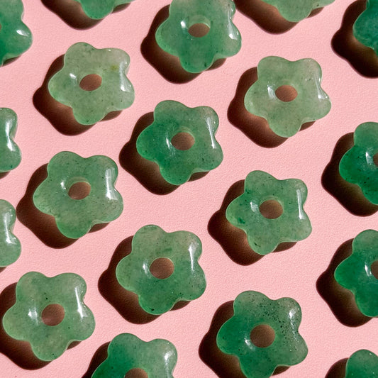 Green Aventurine Flower Donut