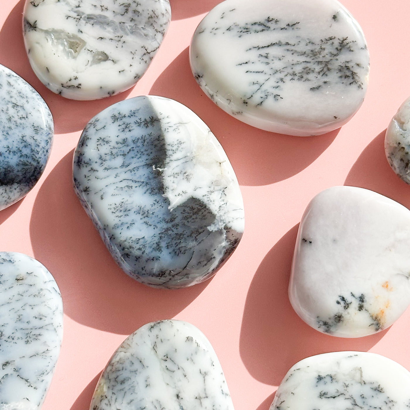 Dendritic Opal Flat Stone