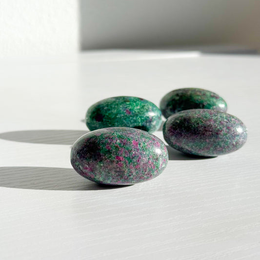 Ruby Fuchsite with Kyanite Lingam