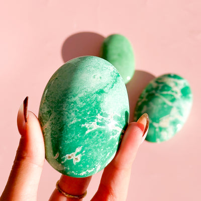 High Quality Lucin Variscite Palmstone