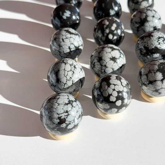 Snowflake Obsidian Sphere