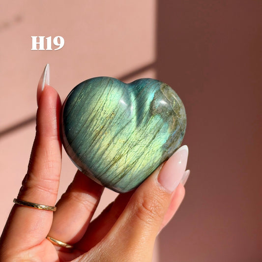 Labradorite Heart