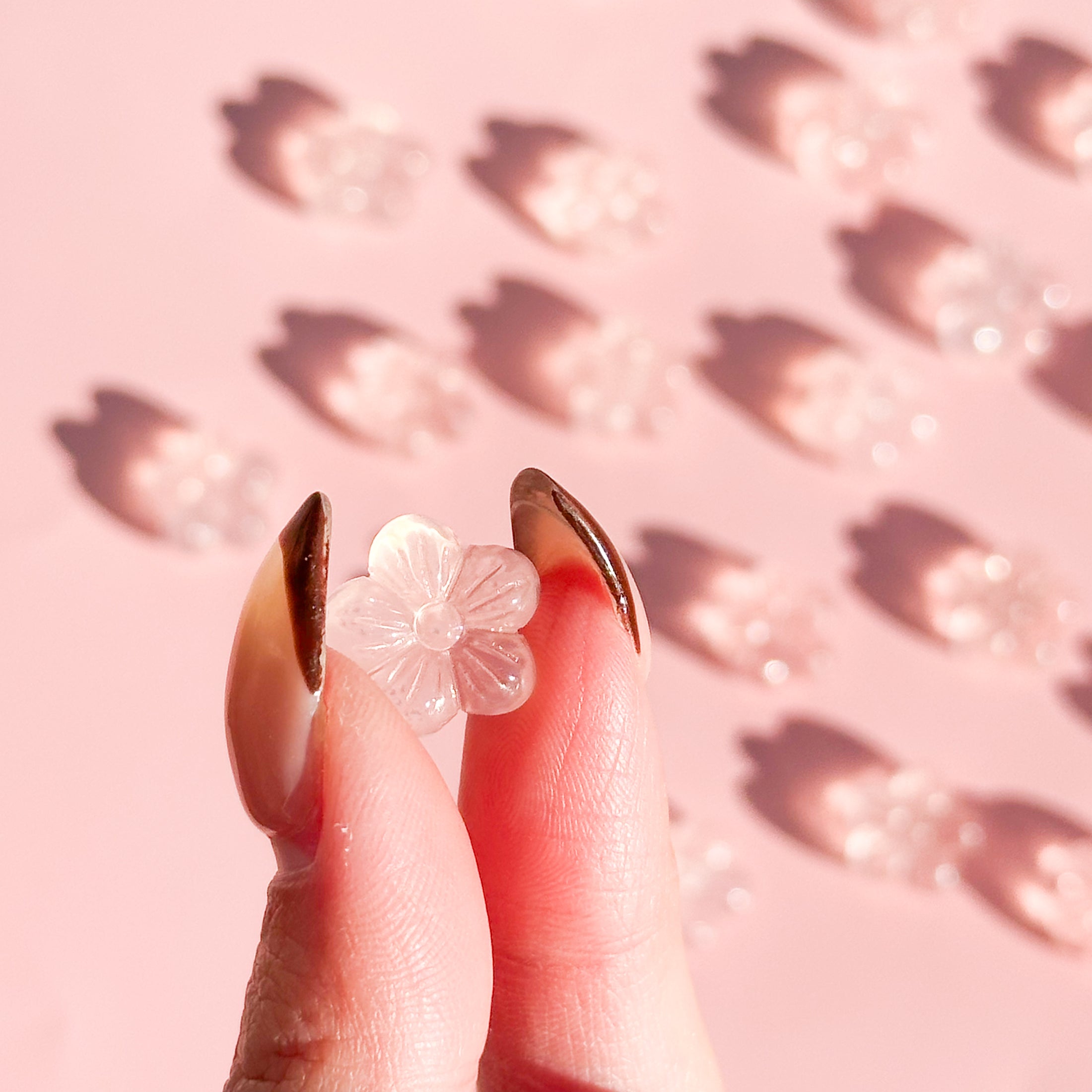 Rose Quartz Mini Flower