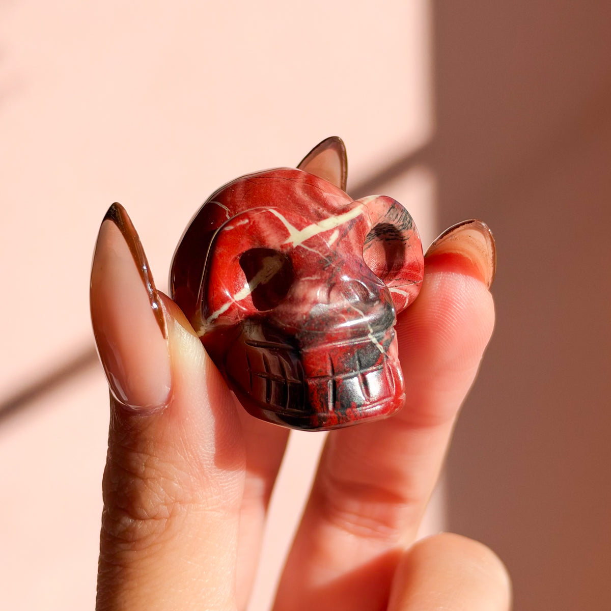 Red Jasper Skull