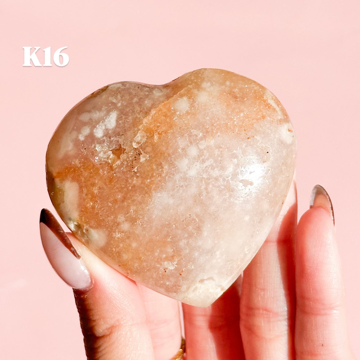 Flower Agate Heart