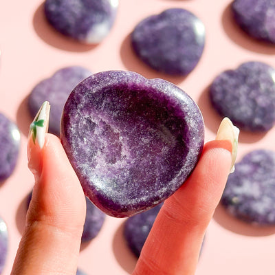 Lepidolite Heart Worry Stone