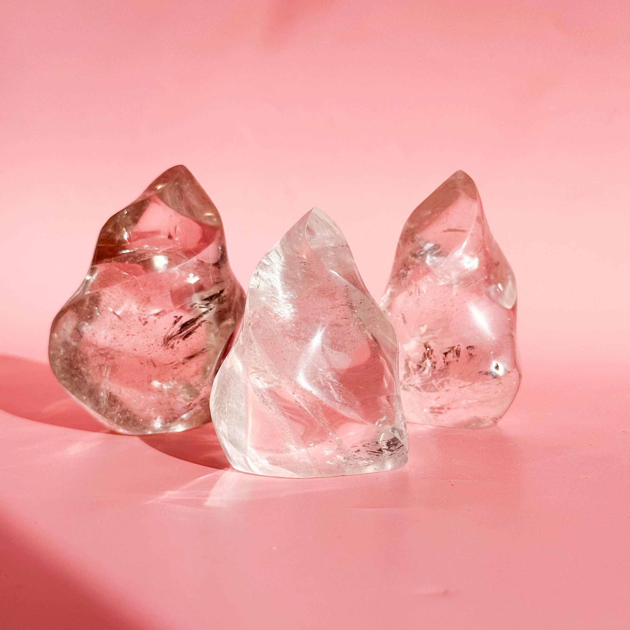 Small Clear Quartz Flame