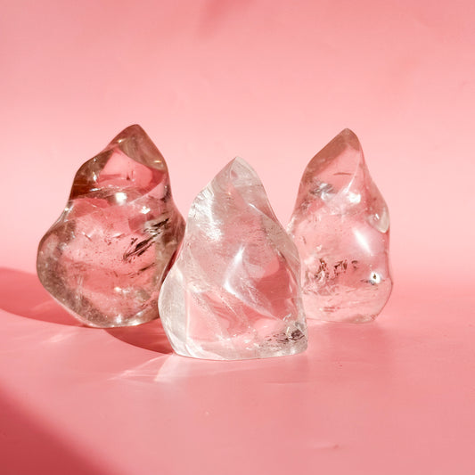 Small Clear Quartz Flame