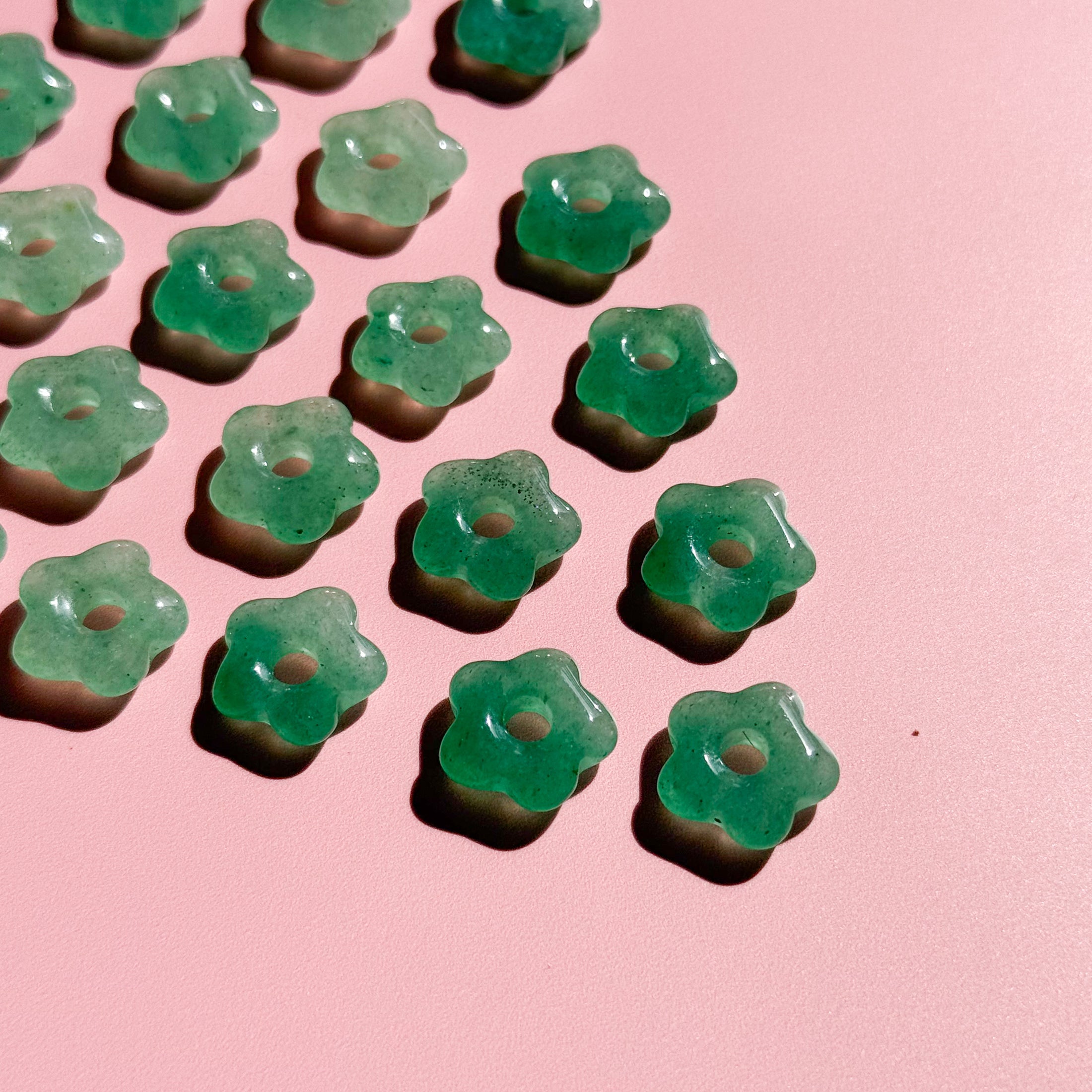 Green Aventurine Flower Donut