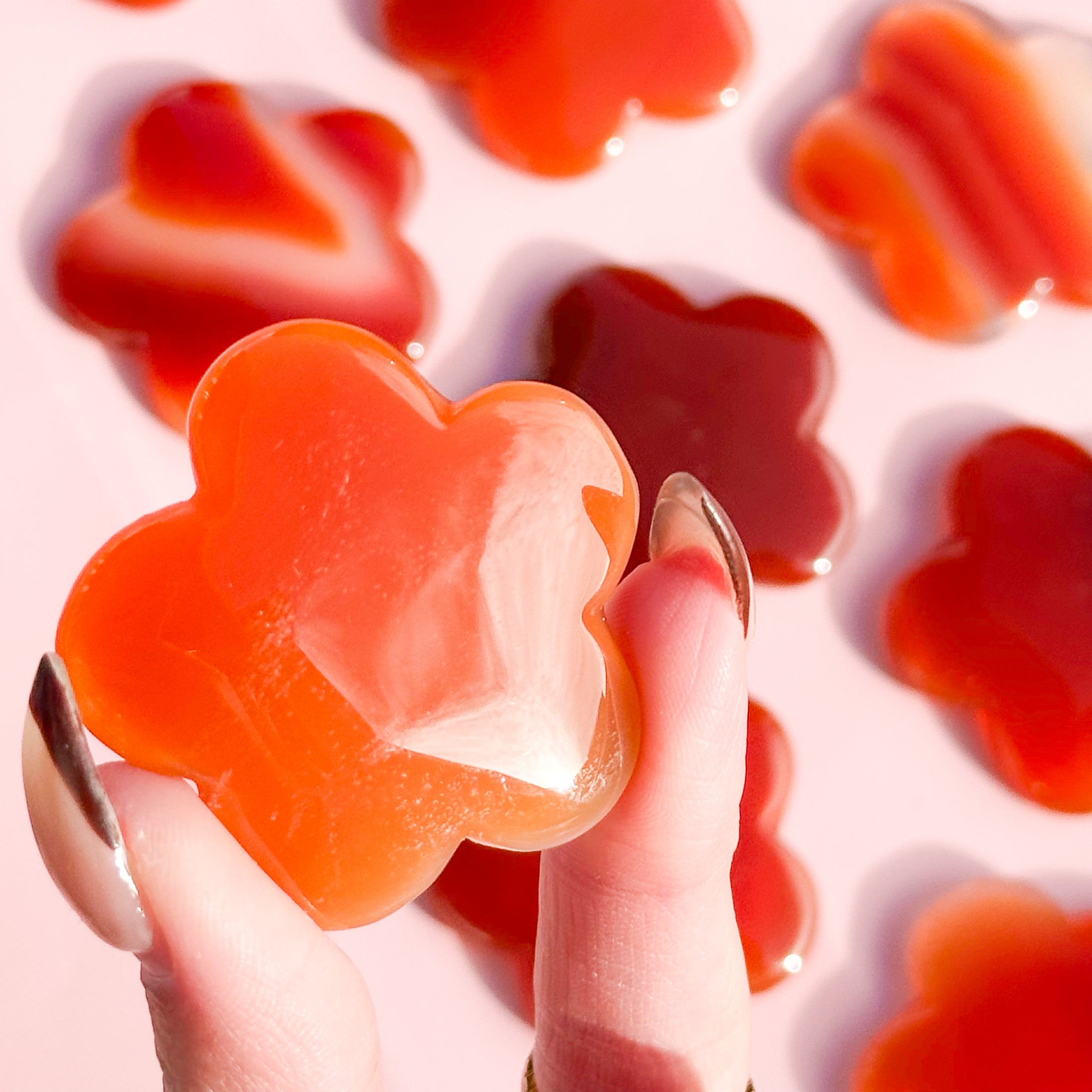 Carnelian Agate Petal Stone
