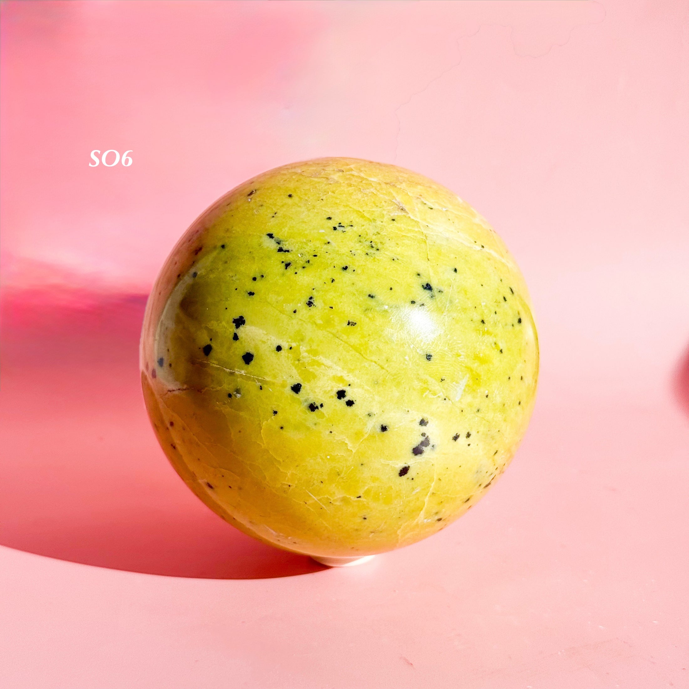 Yellow Serpentine ( Healerite ) Sphere