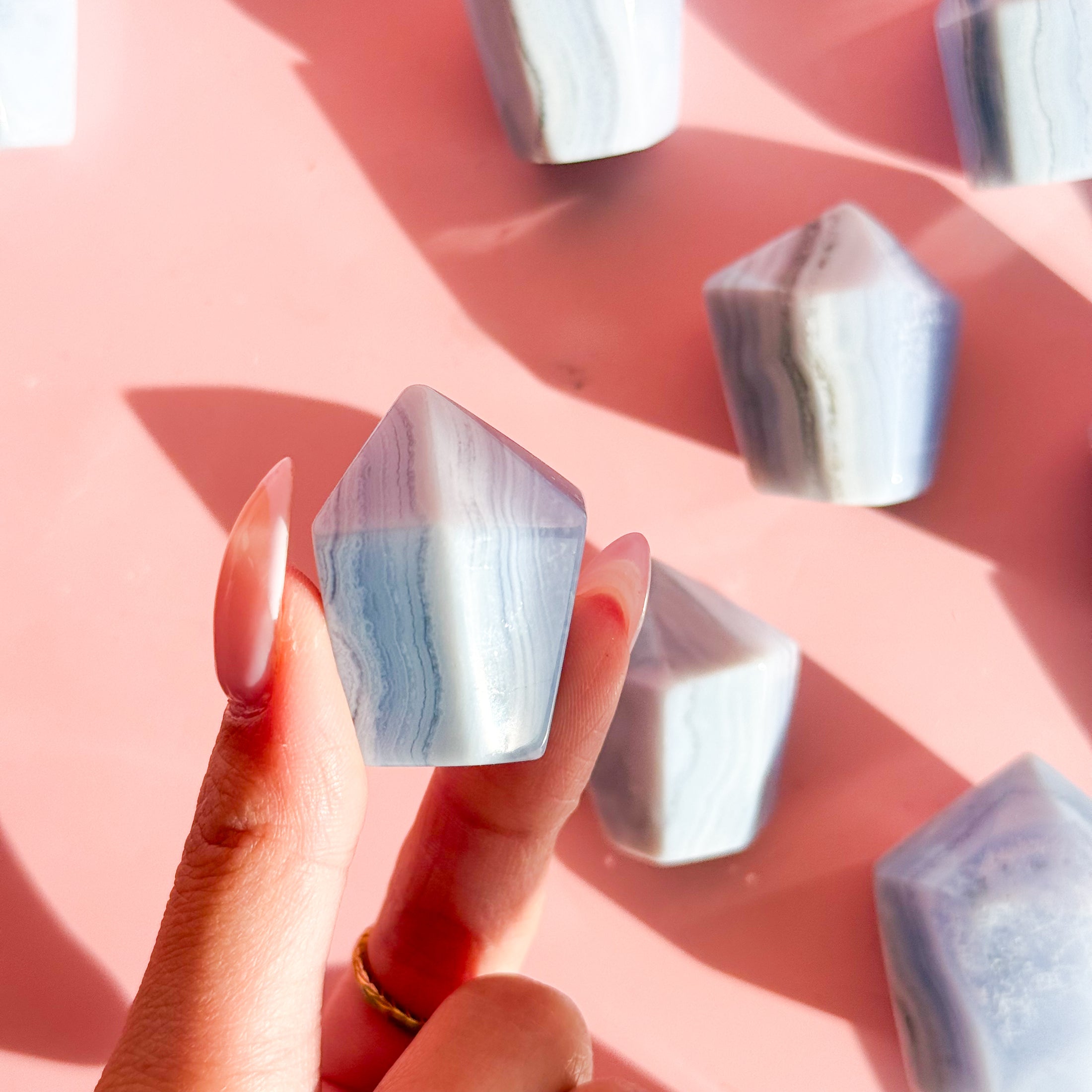 Blue Lace Agate Tower