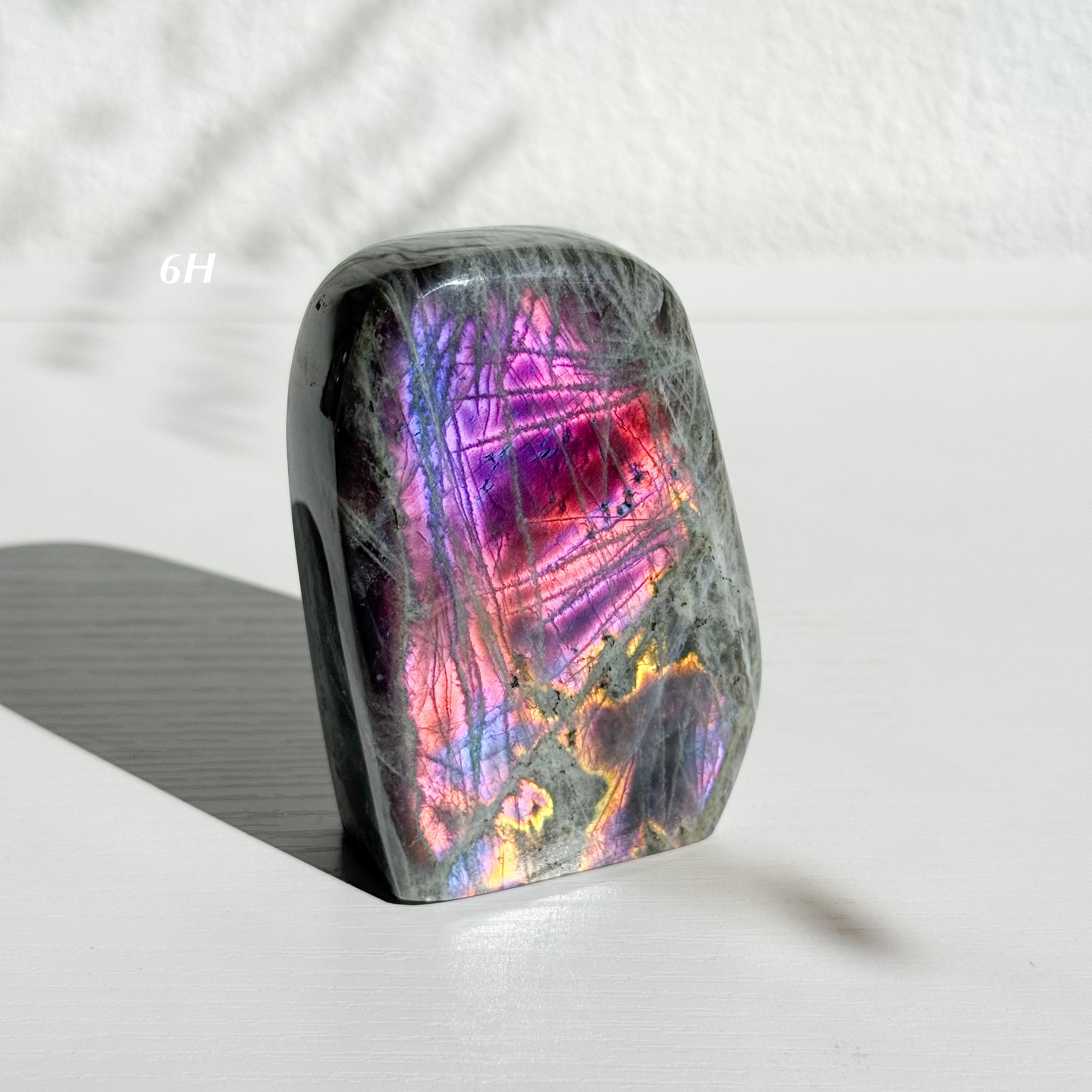 Labradorite Freeform - Orange / Pink Flash