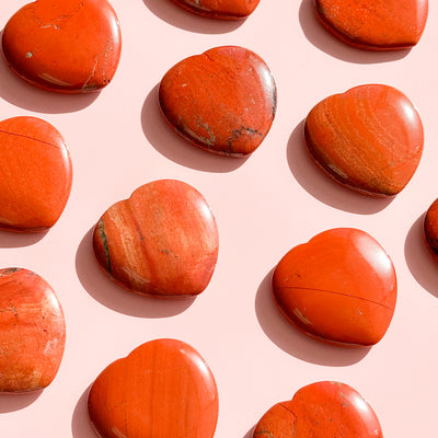 Red Jasper Heart Worry Stone