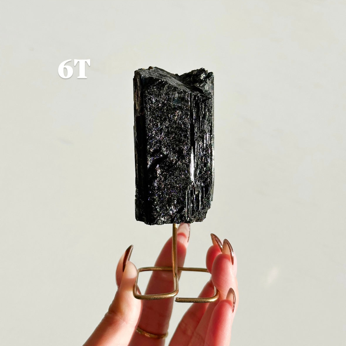 Black Tourmaline on Stand