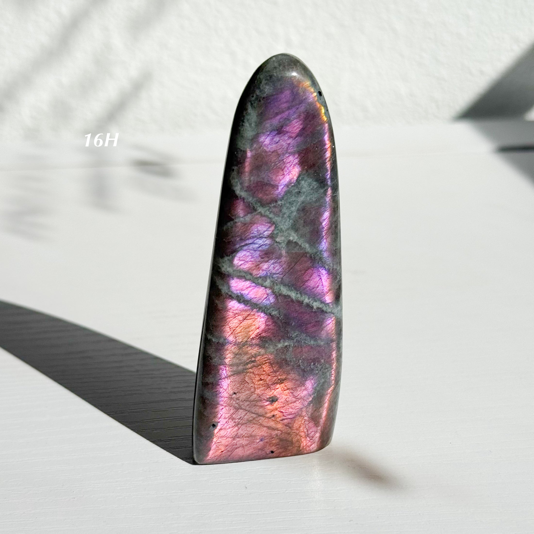 Labradorite Freeform - Orange / Pink Flash
