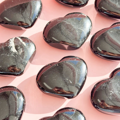 Black Tourmaline Standing Heart