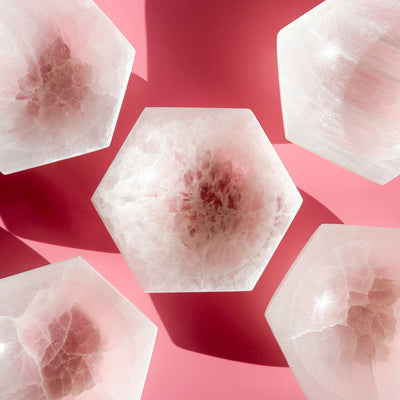 Hexagon Satin Spar Bowl