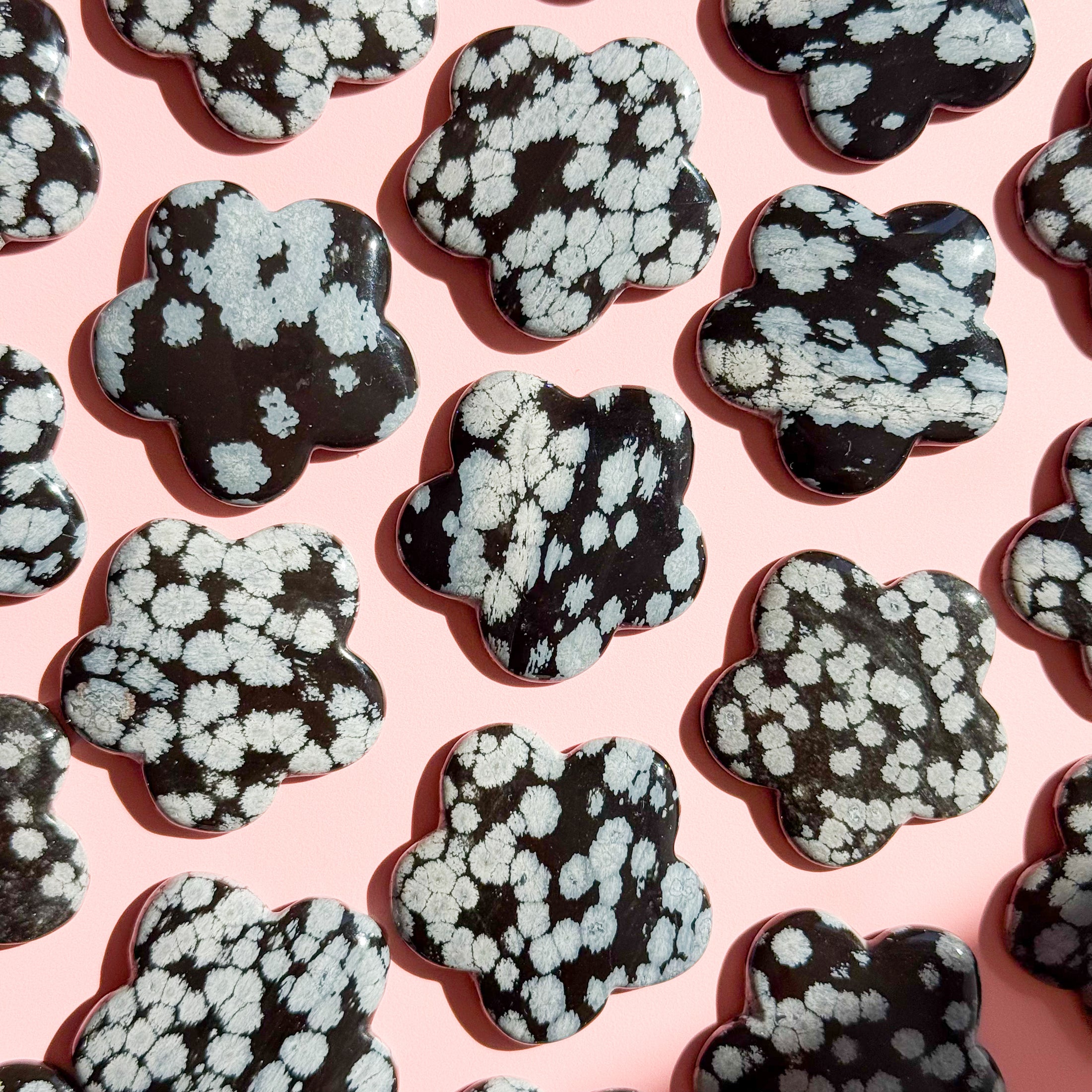 Snowflake Obsidian Petal Stone