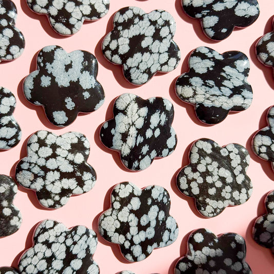 Snowflake Obsidian Petal Stone