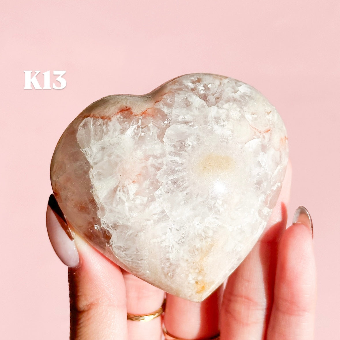 Flower Agate Heart