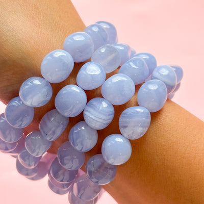 Tumbled Blue Lace Agate Bracelet