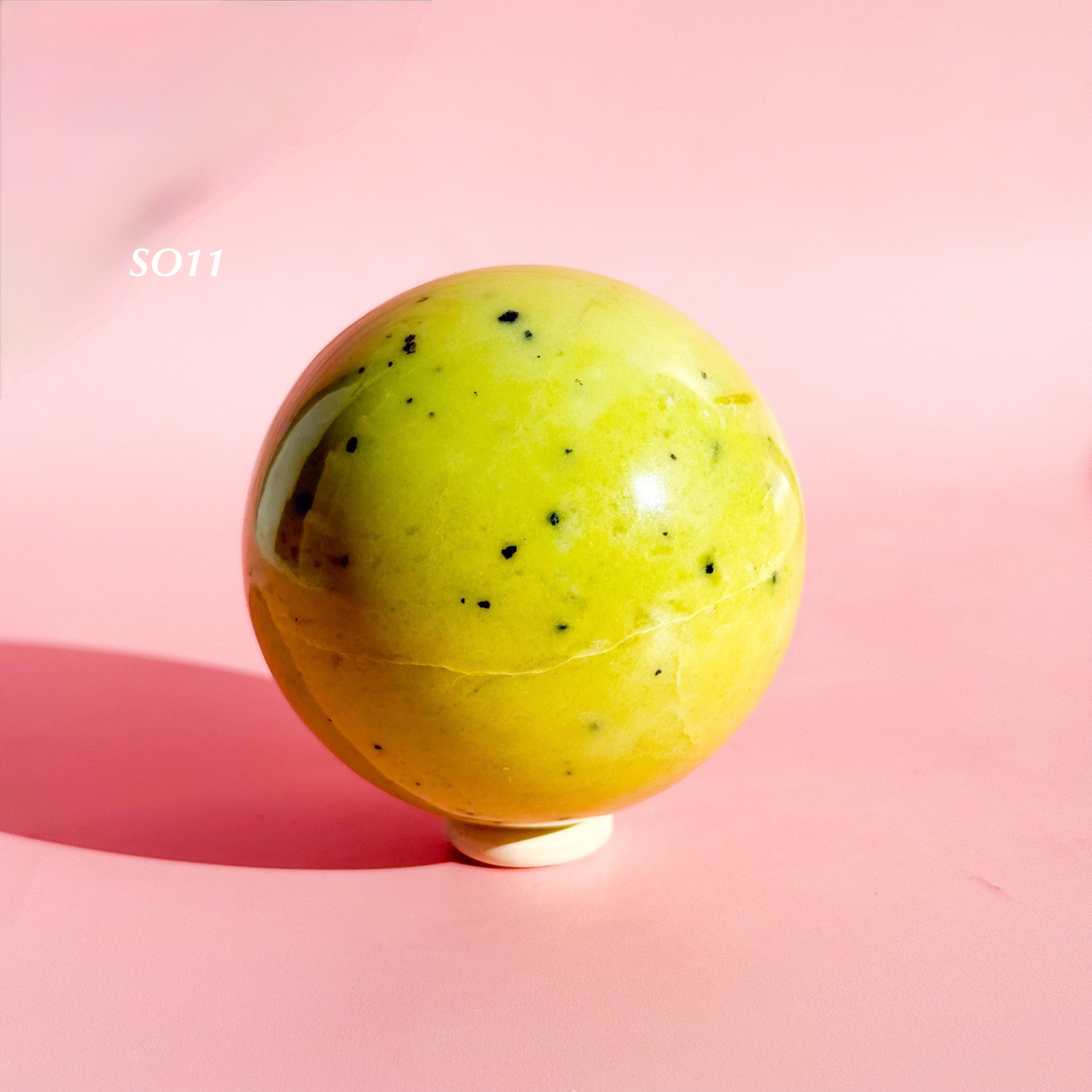 Yellow Serpentine ( Healerite ) Sphere