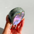 Load image into Gallery viewer, Labradorite Freeform - Orange / Pink Flash

