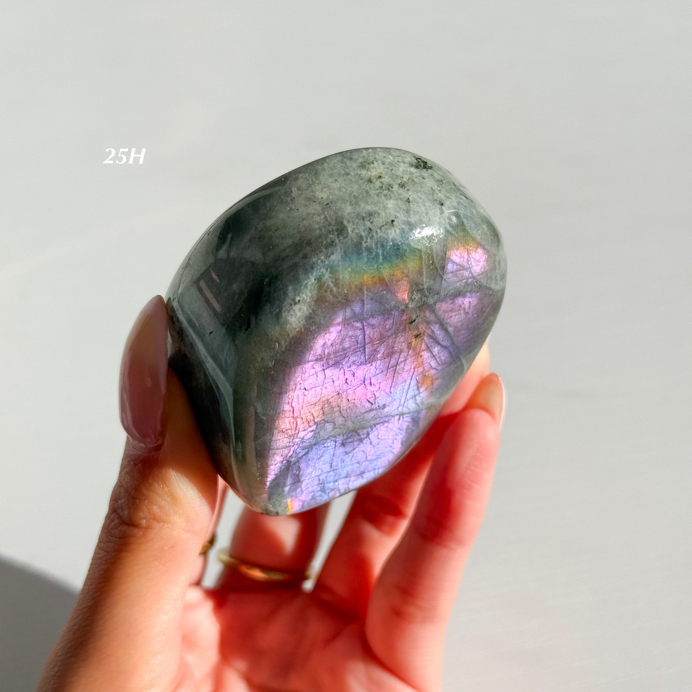Labradorite Freeform - Orange / Pink Flash