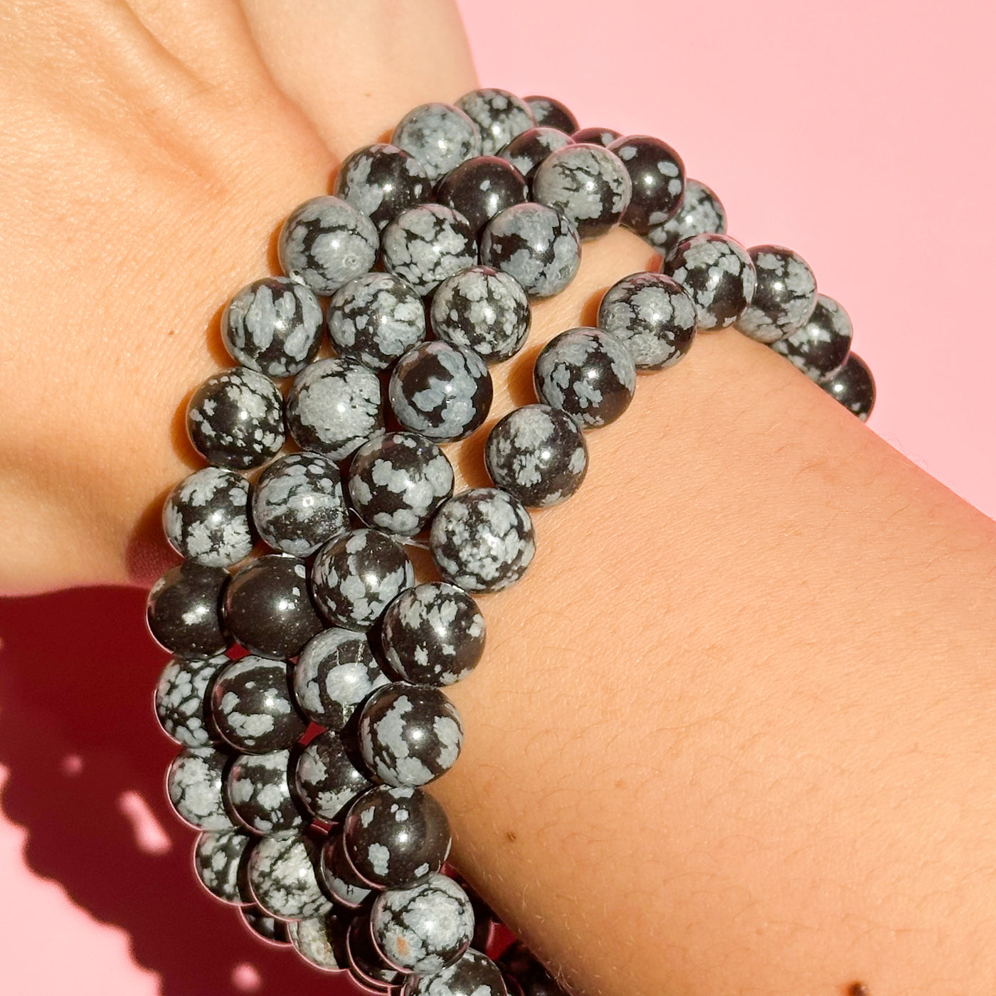 Snowflake Obsidian Bracelet