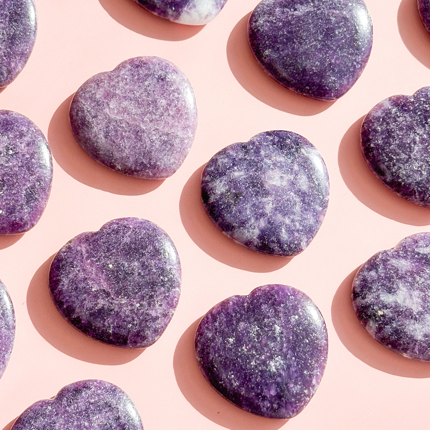 Lepidolite Heart Worry Stone