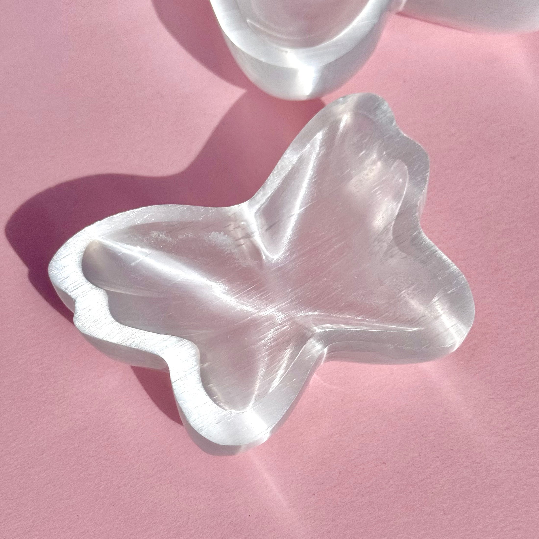 Satin Spar Selenite Butterfly Mini Bowl