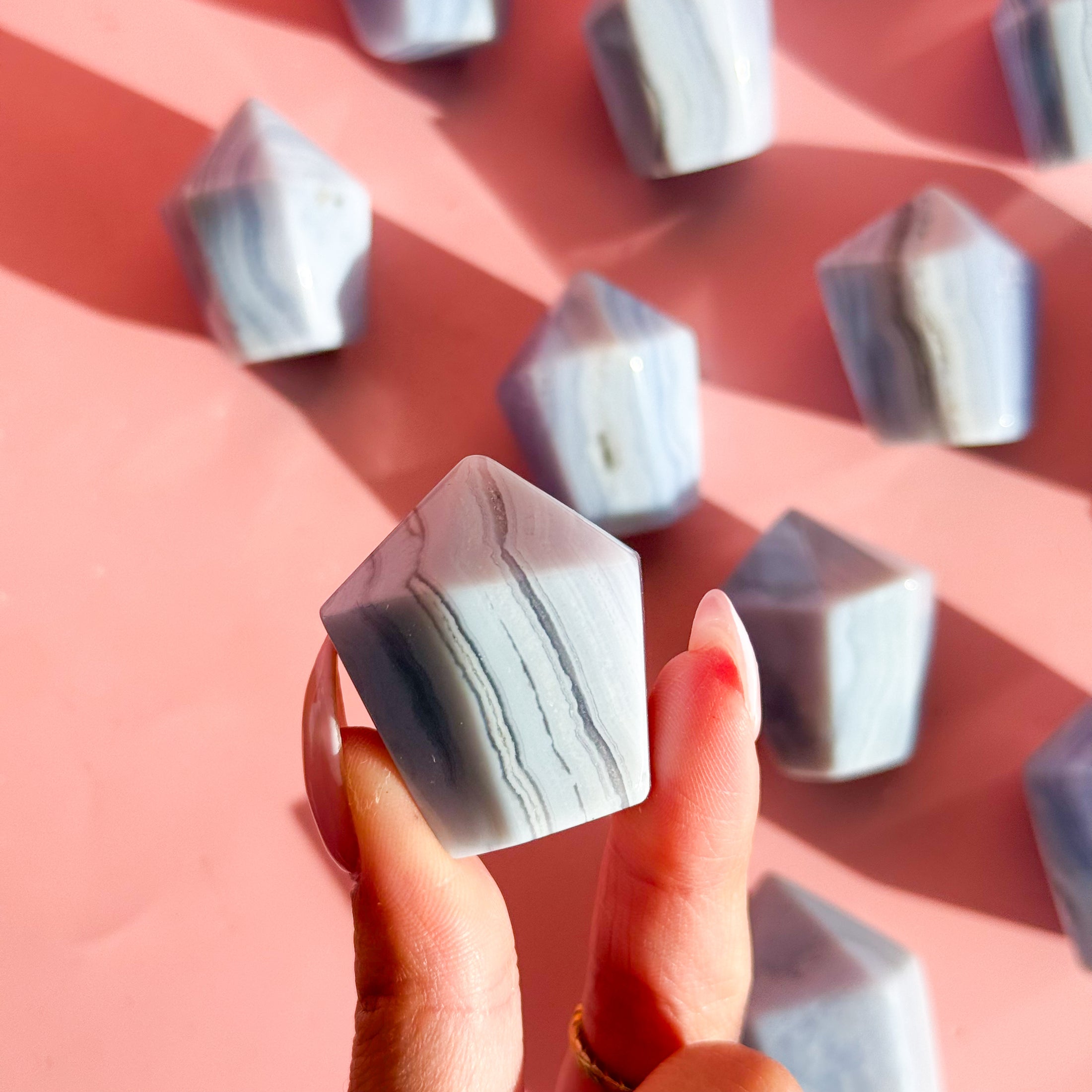 Blue Lace Agate Tower