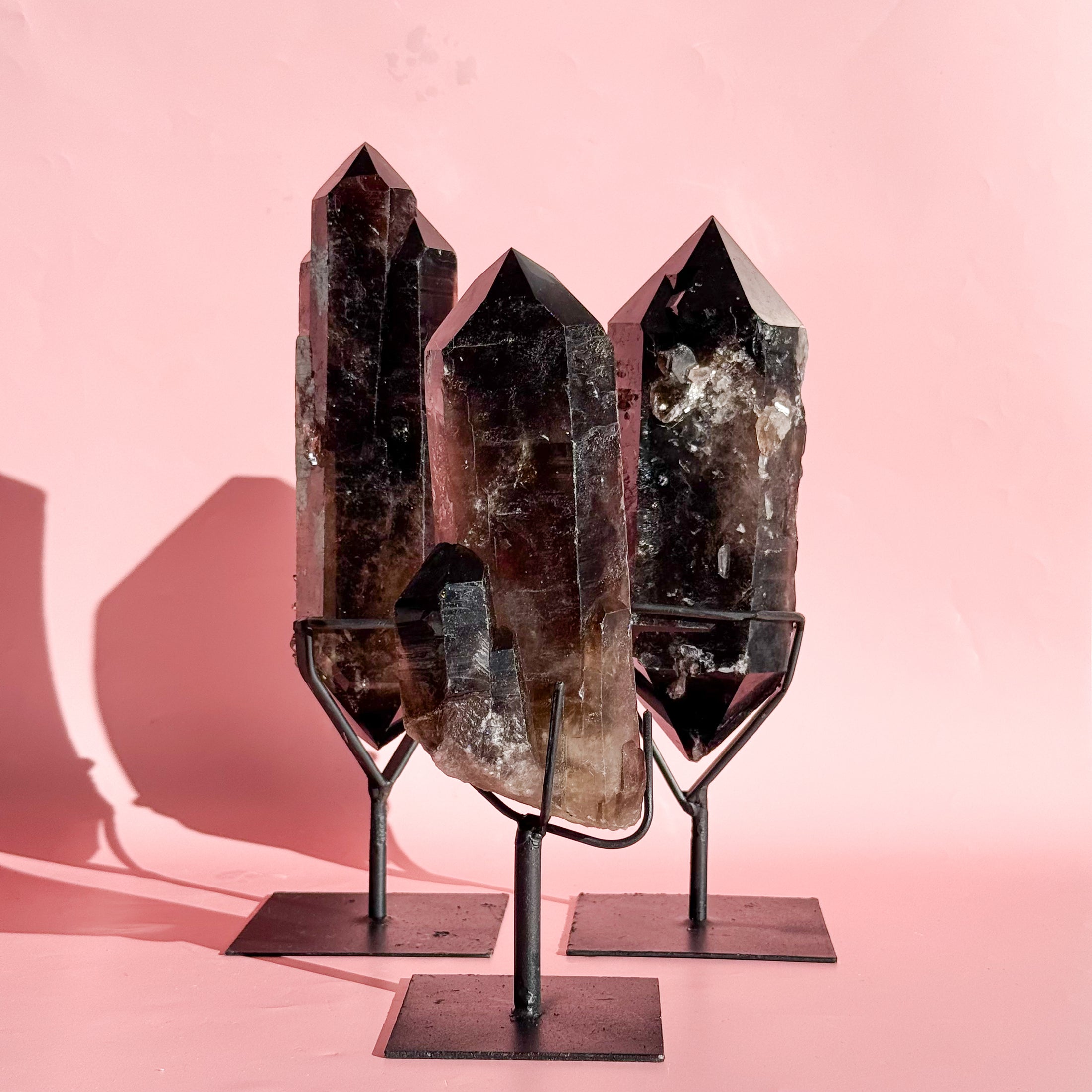Smokey Quartz Point on Stand