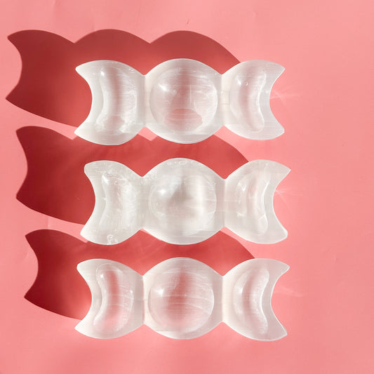 Satin Spar Moon Phase Bowl
