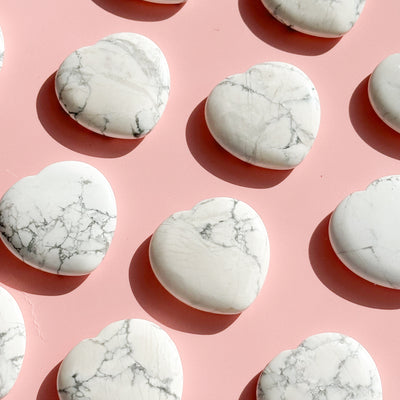 Howlite Heart Worry Stone