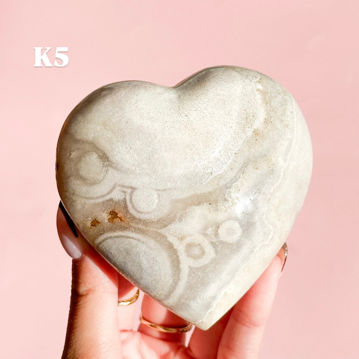 Flower Agate Heart