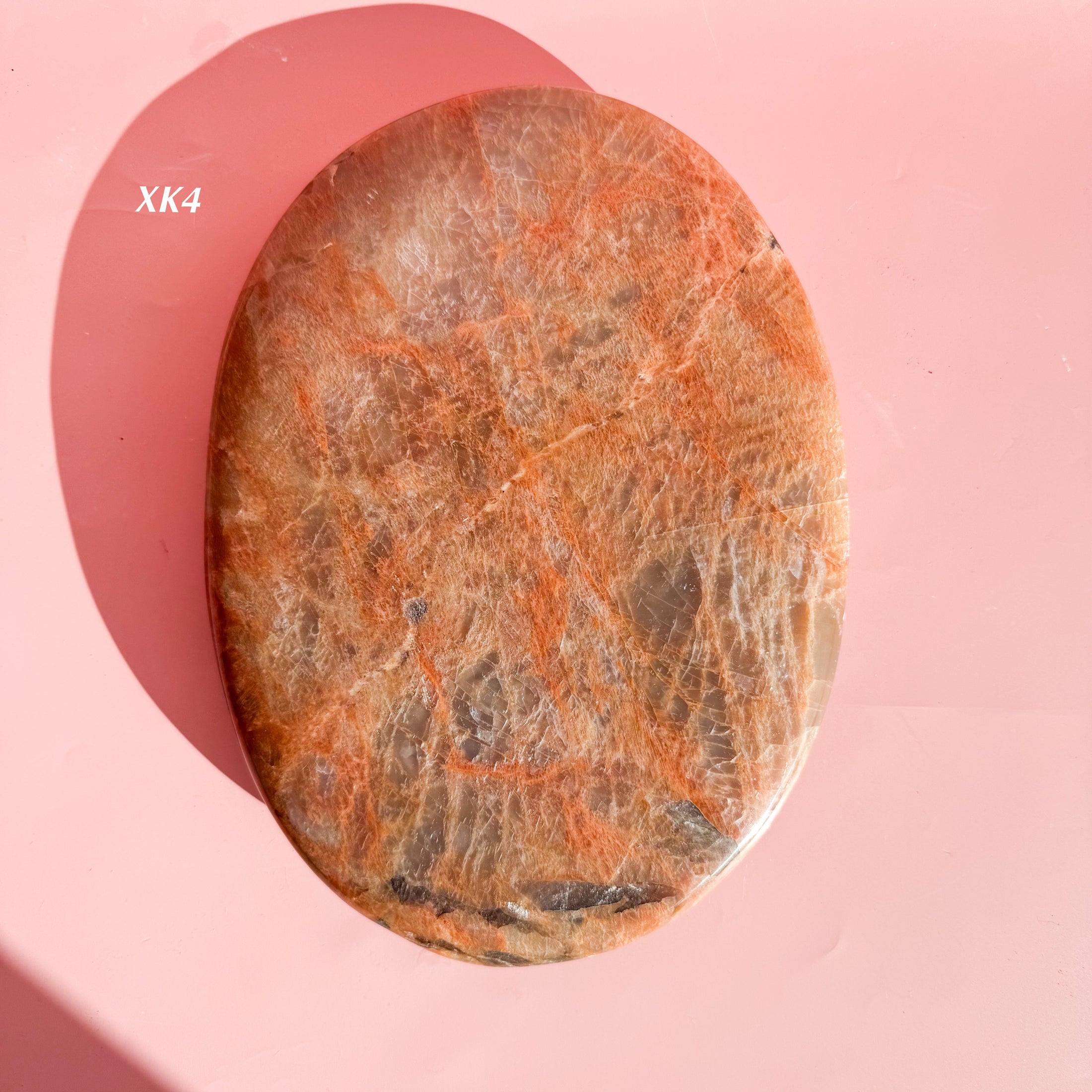 XXL Peach Moonstone Palmstone