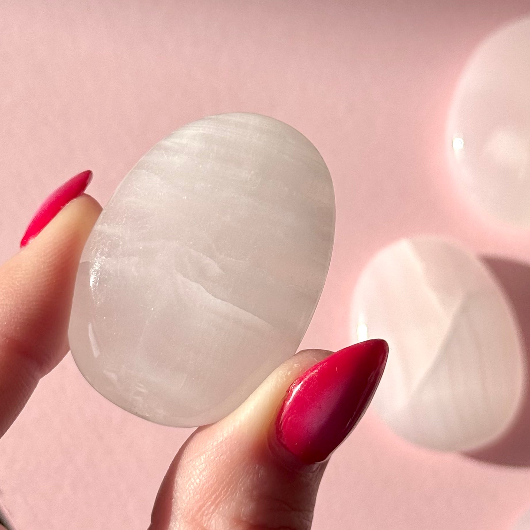 Pink Mangano Calcite Flat Stone