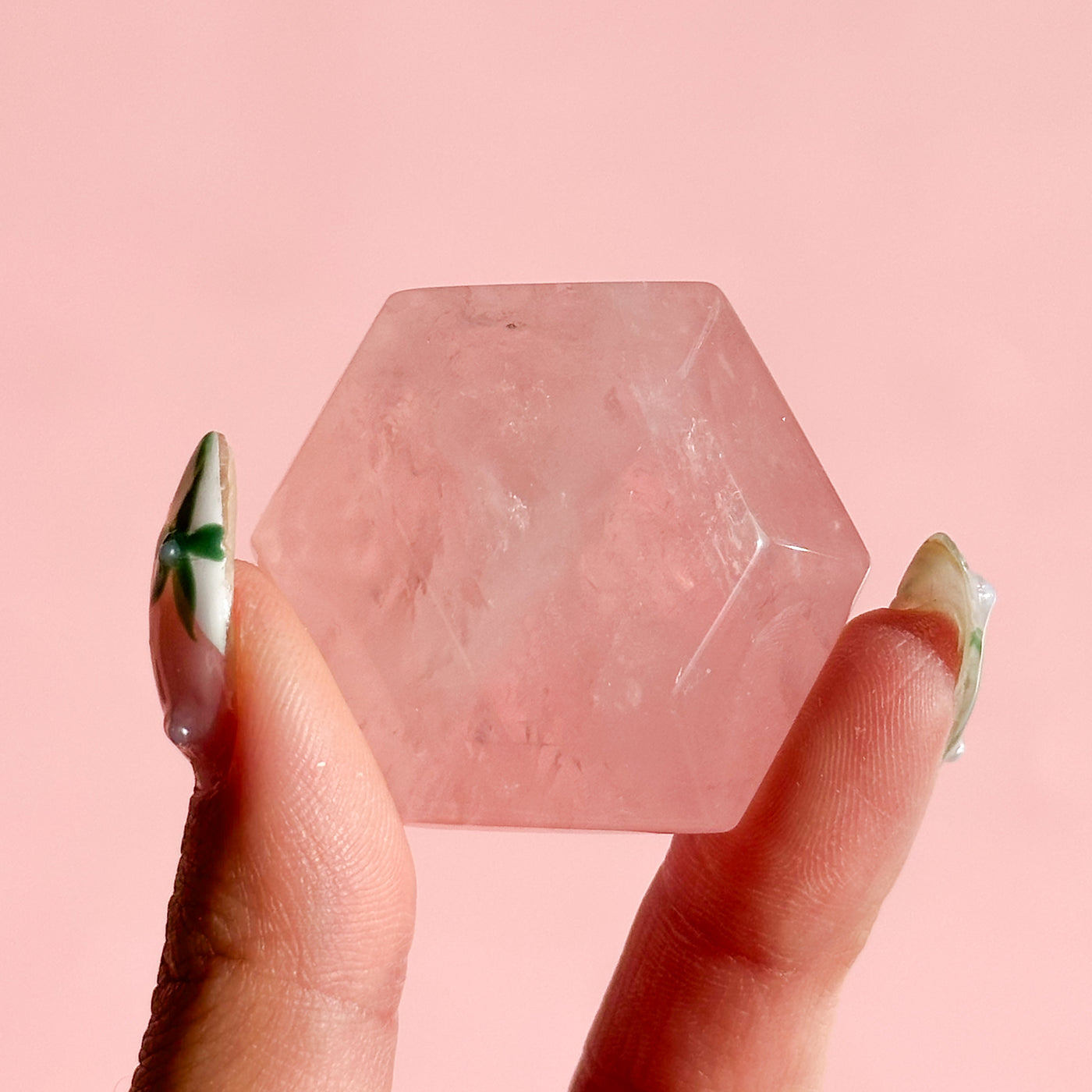 Rose Quartz Hexagon