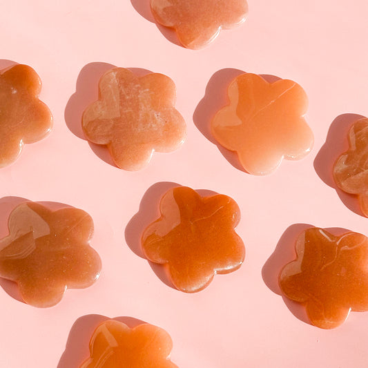 Peach Moonstone Petal Stone
