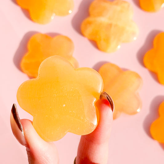 Orange Calcite Petal Stone