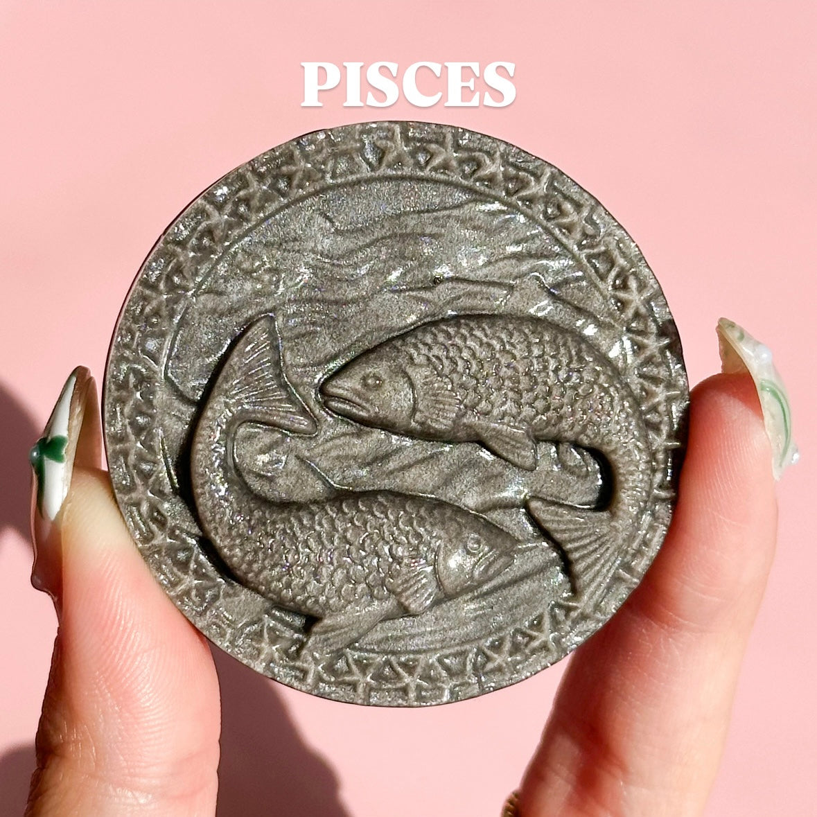 Silver Sheen Obsidian Zodiac Symbol